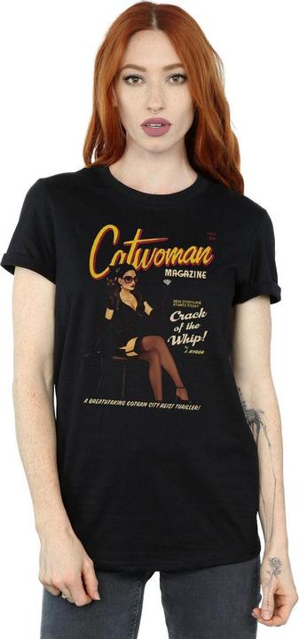 Actual product image Womens/Ladies Catwoman Bombshell Cover Cotton Boyfriend T-Shirt (L)