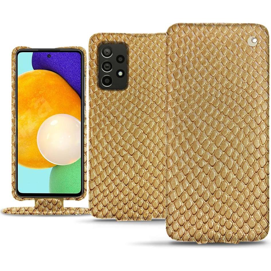 Noreve Lederschutzhülle vertikal (Samsung Galaxy A52), Smartphone Hülle, Beige