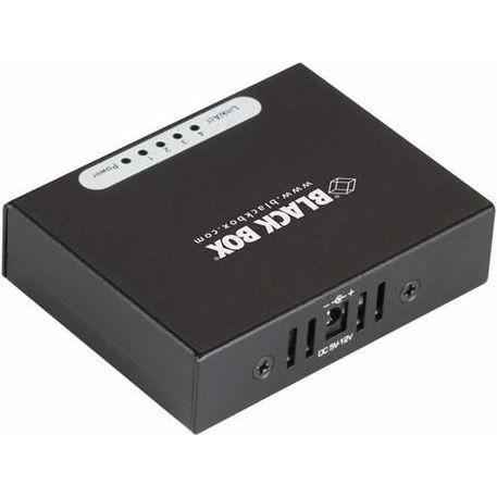 Black Box Gigabit Unmanaged Switch Eu (4 Ports), Netzwerk Switch, Schwarz