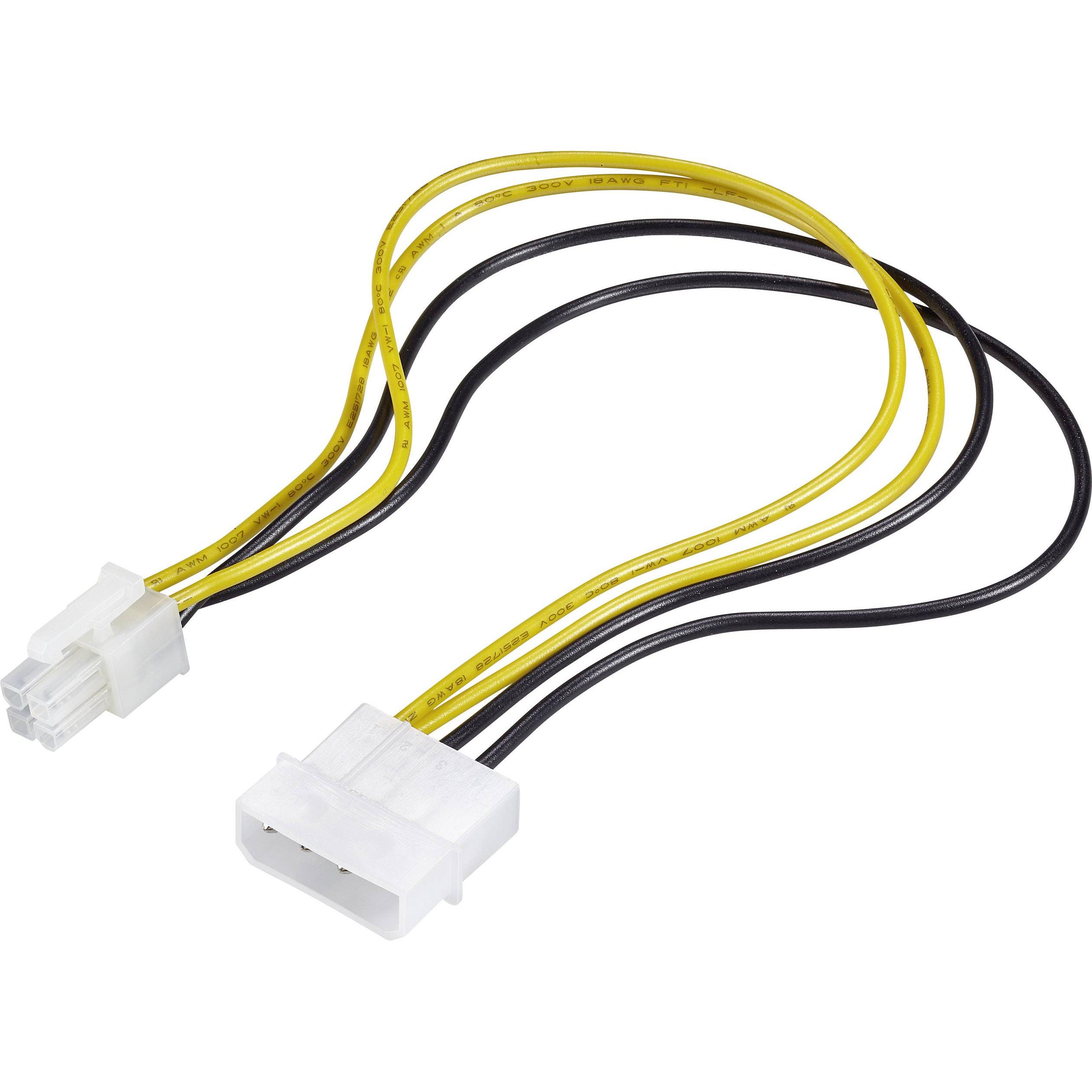 Renkforce Cavo di collegamento all'alimentazione (1x ATX plug 4pin., Cavo interno (PC)