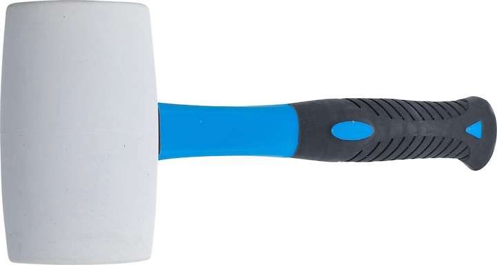 Actual product image BGS Rubber Mallet Fibreglas Shaft white Head Ø 64 mm 750 g (938 g)