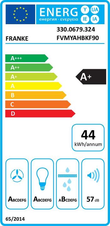 Energy Label Franke Mythos Air Hub Wandhaube (Wall hood)