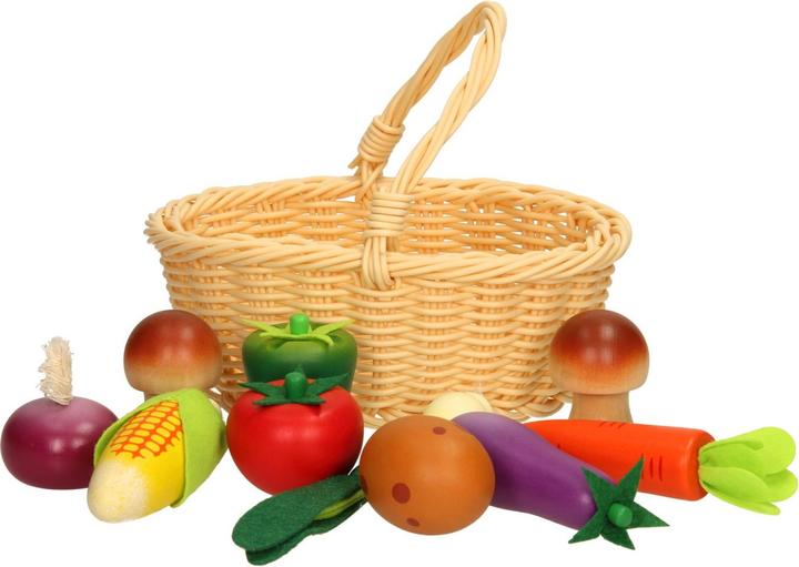 Produktbild Holzgemüse im Picknickkorb, 11St.