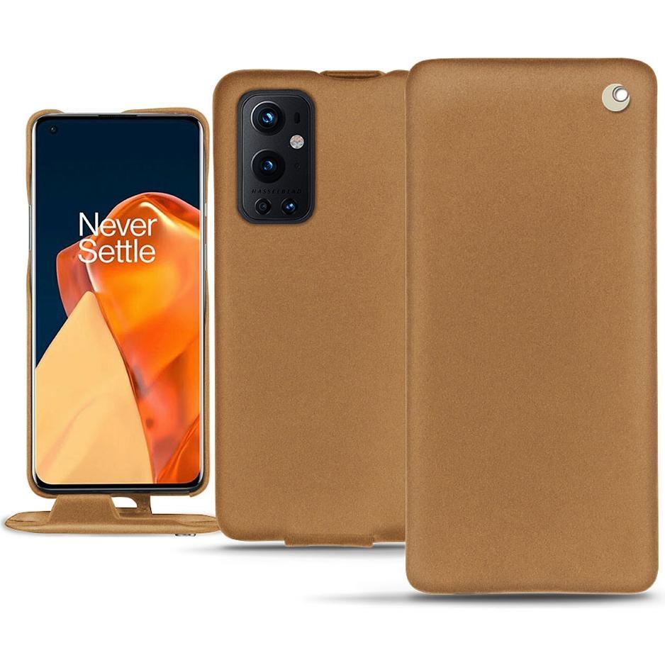 Noreve Lederschutzhülle vertikal (OnePlus 9 Pro), Smartphone Hülle, Beige