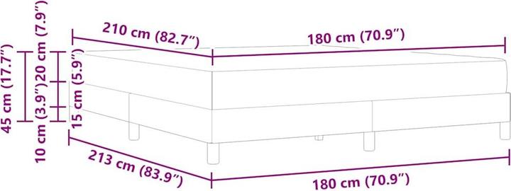 Produktbild vidaXL Boxspringbett (180 x 210 cm)