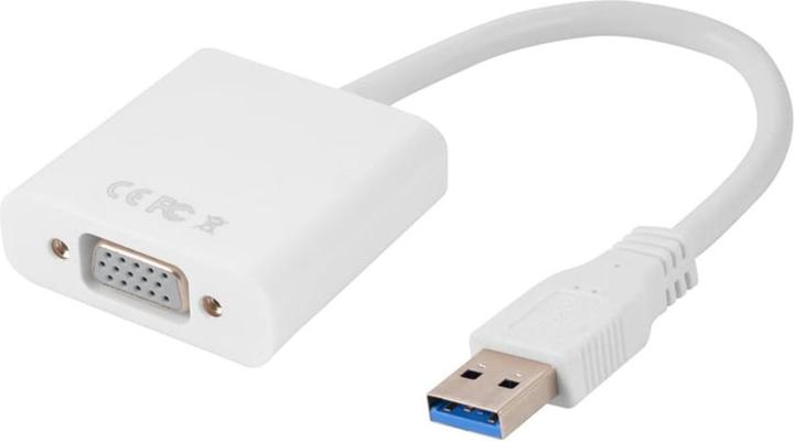 Image du produit JTI Adaptateur USB 3.0 vers VGA - Blanc (VGA)