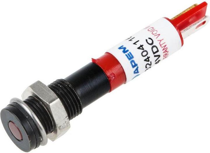 Produktbild RS PRO LED 6mm Chromblende 24Vdc Rot