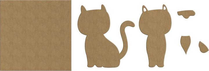Produktbild Aladine 3D-Holzbild zum Bemalen Katze