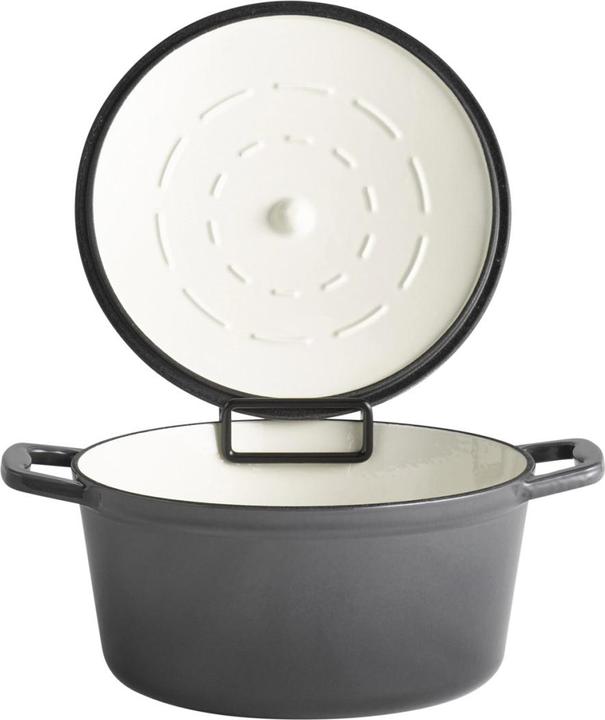 Produktbild APS Kochtopf mit Deckel "5 STARS" (25 cm, Bräter + Schmortopf, Gusseisen)