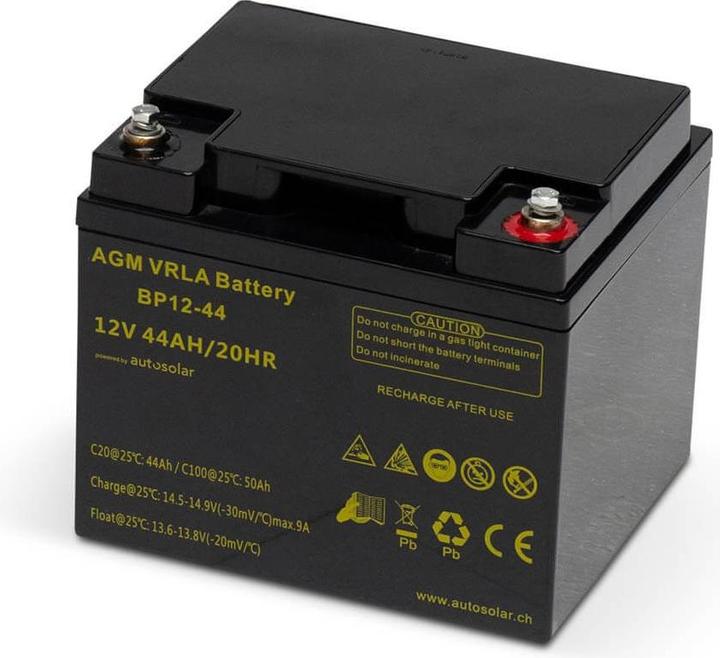 Actual product image Autosolar 44 Ah AGM battery (12 V, 44 Ah)