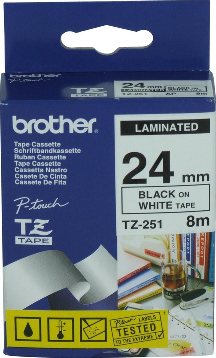 Produktbild Brother P-Touch Tape (2.40 cm, Weiss)