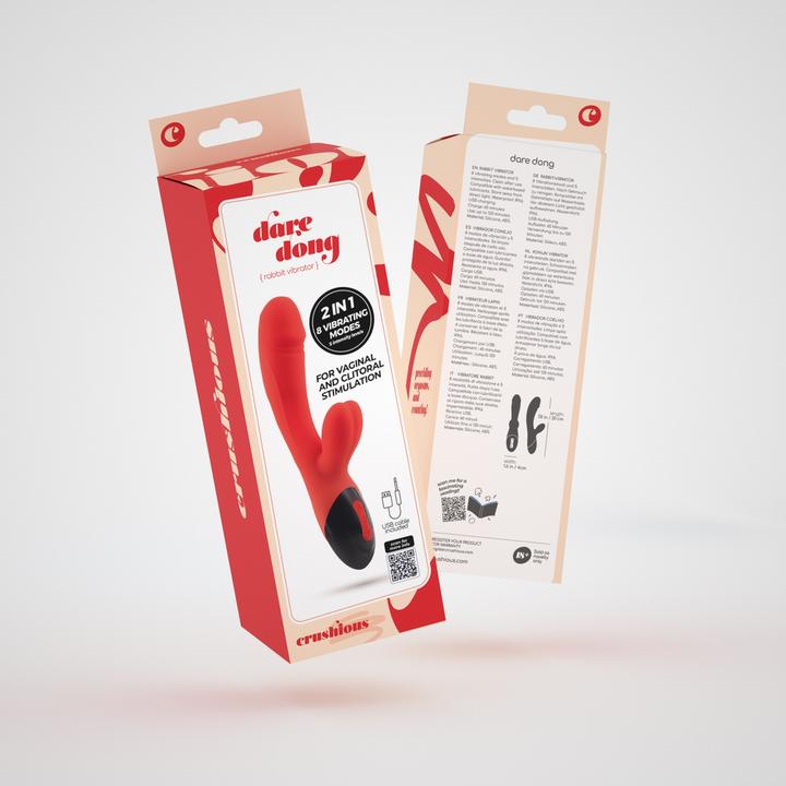 Produktbild Crushious Dare Dong - Rechargeable Rabbit Vibrator - Red