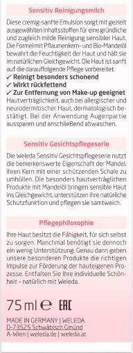 Produktbild Weleda Mandel Sensi Reinig, 75 ml MIL (Reinigungsmilch, 75 ml)