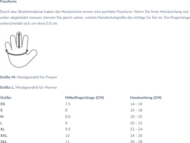 Valori nutrizionali e ingredienti Bertschat Sottoguanti elettrici Pro Dual Heating (XS)