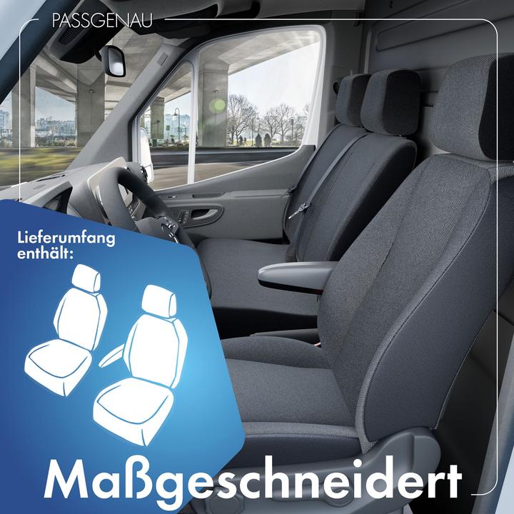 Actual product image Walser Seat covers for Ford Transit Courier two single seats front polyester BJ 2014 today