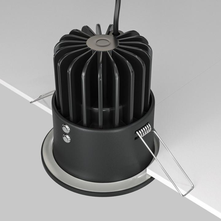 Immagine prodotto Maytoni Zoom LED downlight, luce da incasso 12W dimmerabile nero IP65 90Ra Ø8,5mm bianco neutro (930 lm)