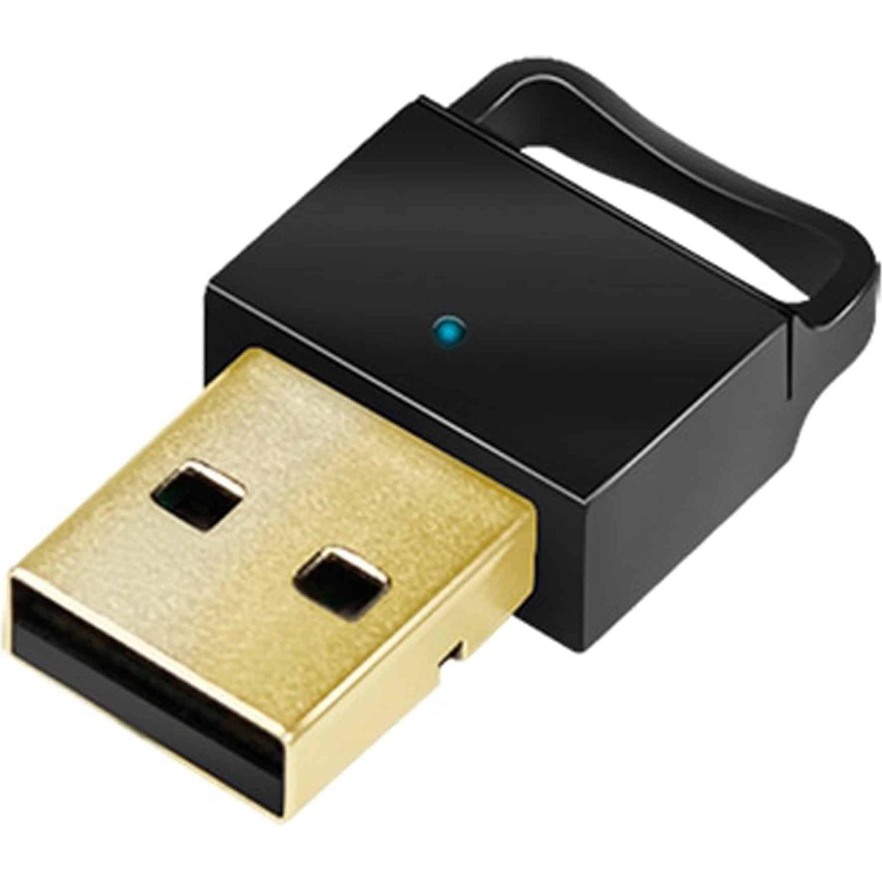 LogiLink Bluetooth 5.0-Adapter, USB-A (Sender & Empfänger), Bluetooth Audio Adapter, Schwarz