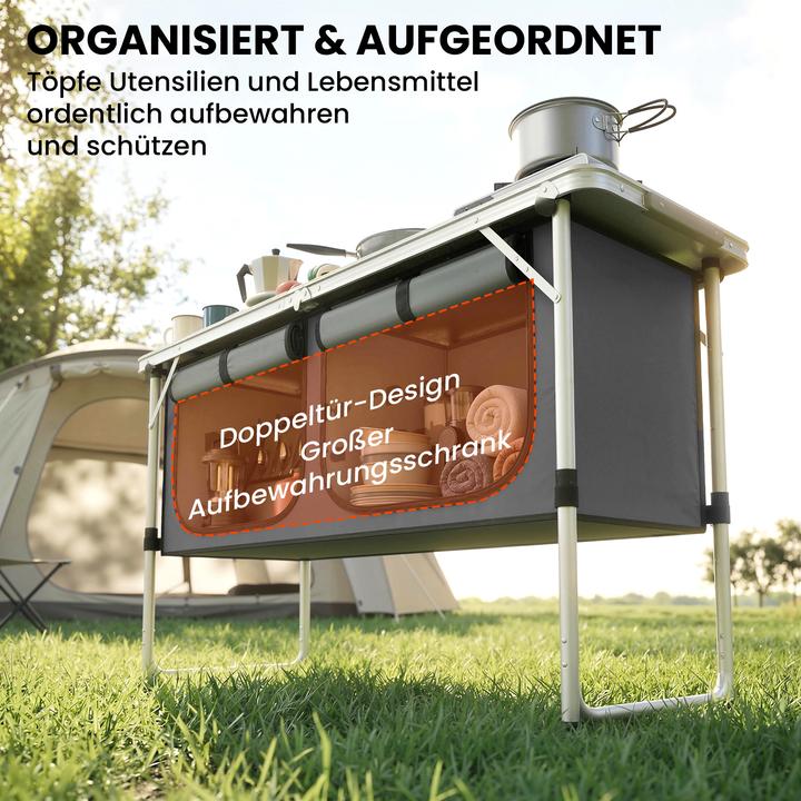 Produktbild Outsunny Campingküche Aluminiumlegierung, MDF Silber