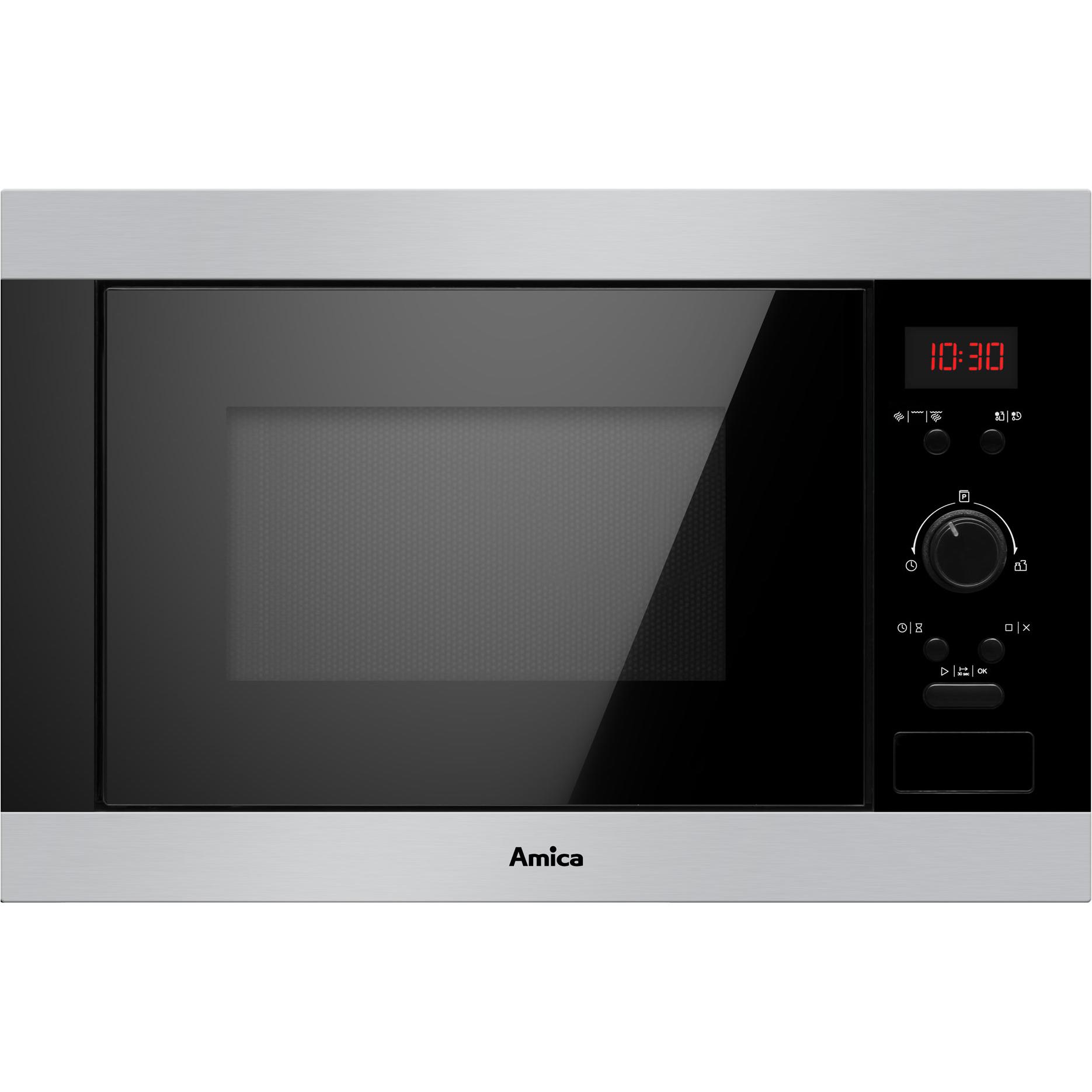 Amica AMMB25E2GI X-TYPE Integriert Grill-Mikrowelle Edelstahl, Mikrowelle, Schwarz