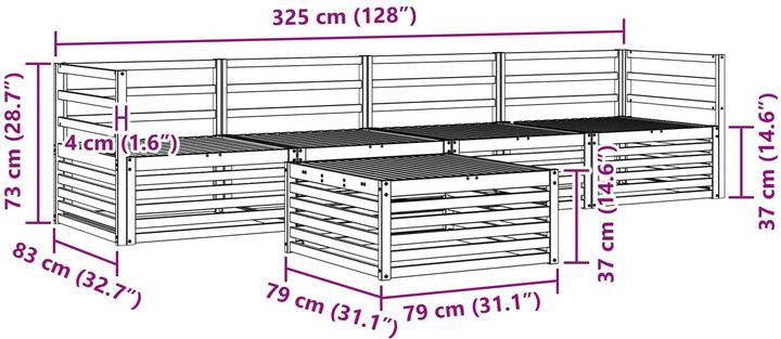 Produktbild vidaXL Outdoor-Sofa