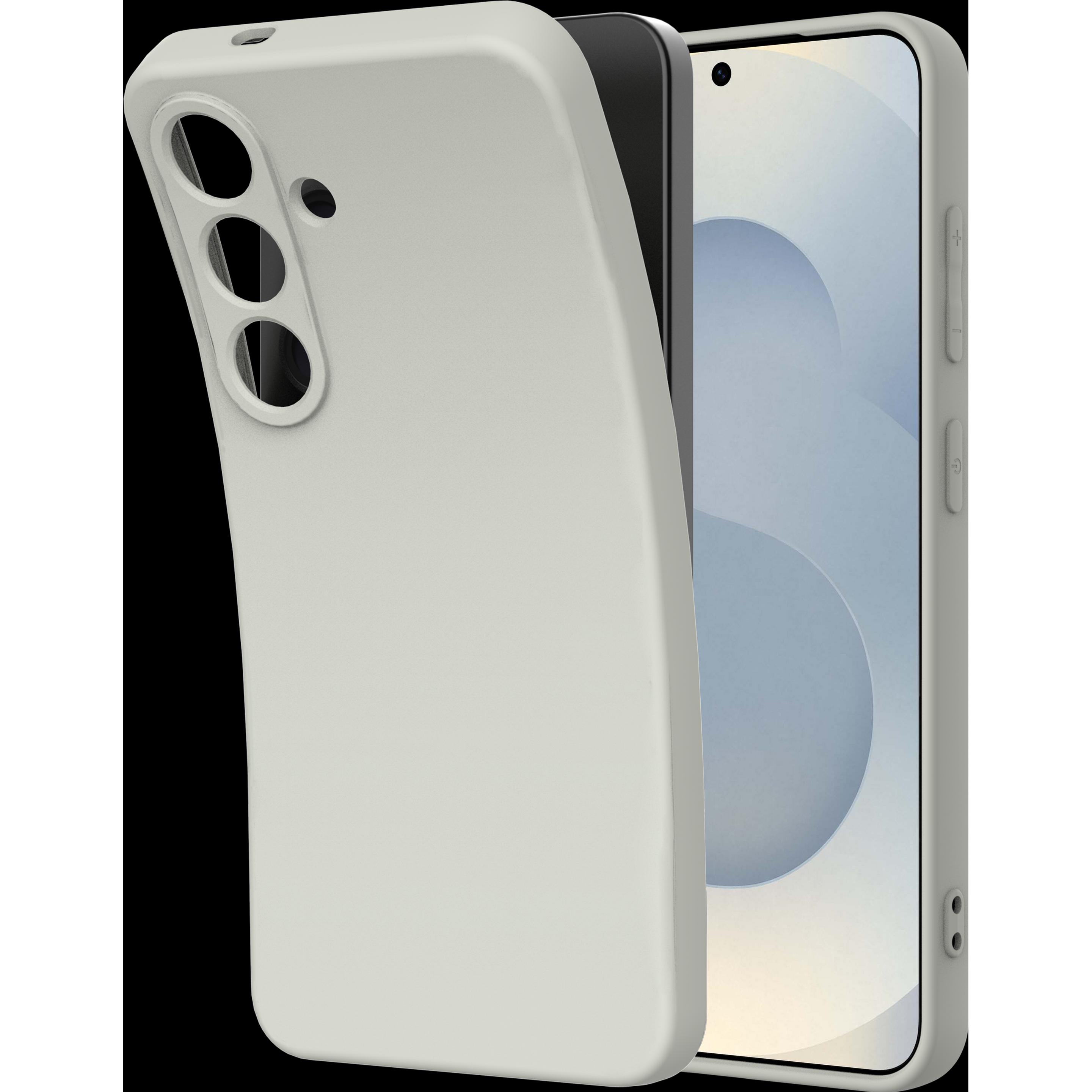 Cazy Silikon Hülle Soft TPU Schutz (Samsung Galaxy S25+), Smartphone Hülle, Weiss