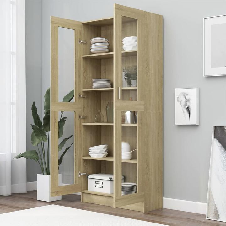 Actual product image vidaXL Vitrinenschrank (82.50 x 30.50 x 185.50 cm)