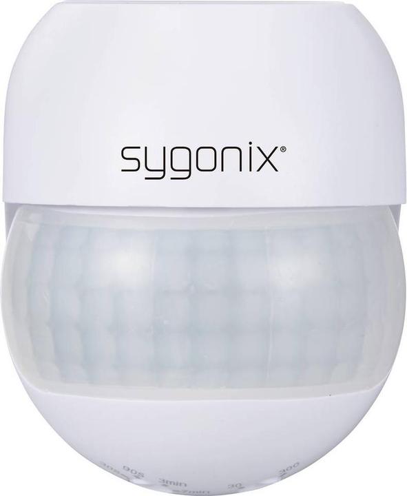 Actual product image Sygonix SY-6118230 wandhängend, Aufputz PIR-Bewegungsmelder 180 ° Relais Weiss IP (12 m)