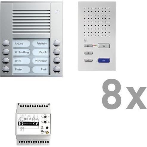 TCS, Campanello + Citofono, pacchetto audio AP f.8PAAF082/002Unità abitative con stazione frontale PES 8