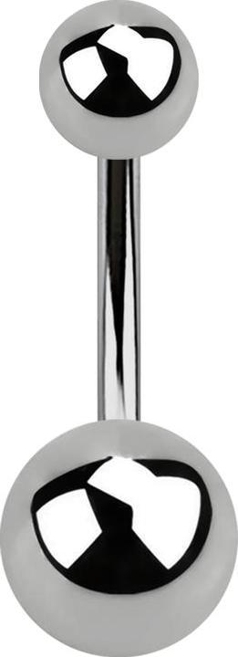 Produktbild Star Piercing Banane silber mit zwei Kugeln (ohne Messing, Titan G23)
