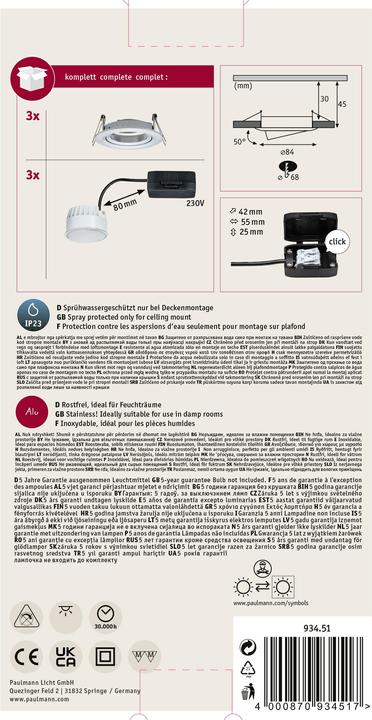 Produktbild Paulmann Einbauleuchte Nova Set (460 lm)