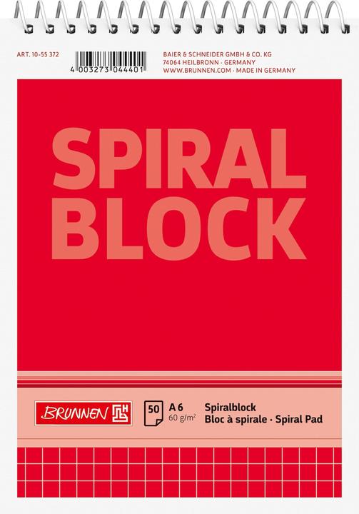 Immagine prodotto Spiralnotizblock (A6, Quadretti, Nessuna rilegatura)