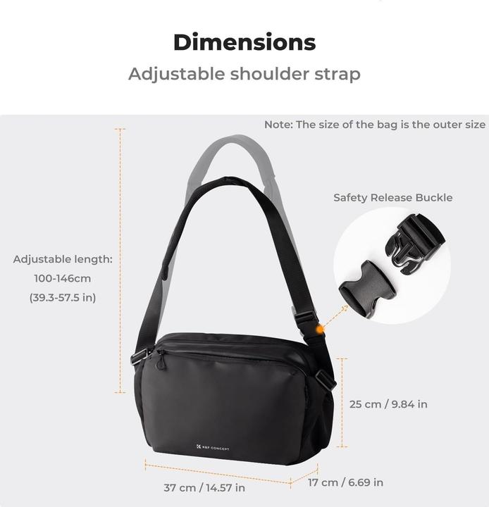 Actual product image K&F Concept Camera Backpack (Camera hip bag, Camera shoulder bag, 12 l)
