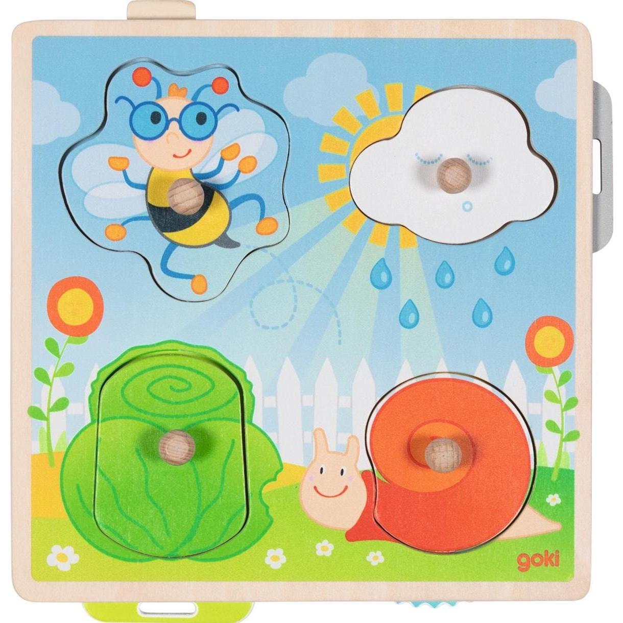 Thumbnail - Goki Hintergrundbildpuzzle Im Garten 4 Teile (4 Teile)