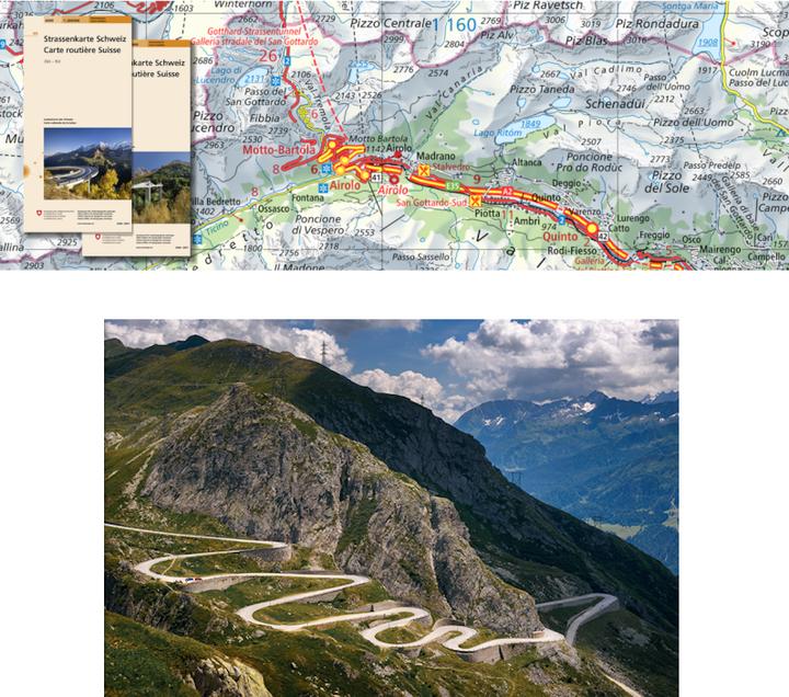 Actual product image Road map Switzerland 1:200 000