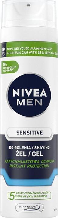 Image du produit NIVEA MEN Hommes Sensitive Gel à Raser Apaisant - 200ML (200 ml, Gel de rasage)