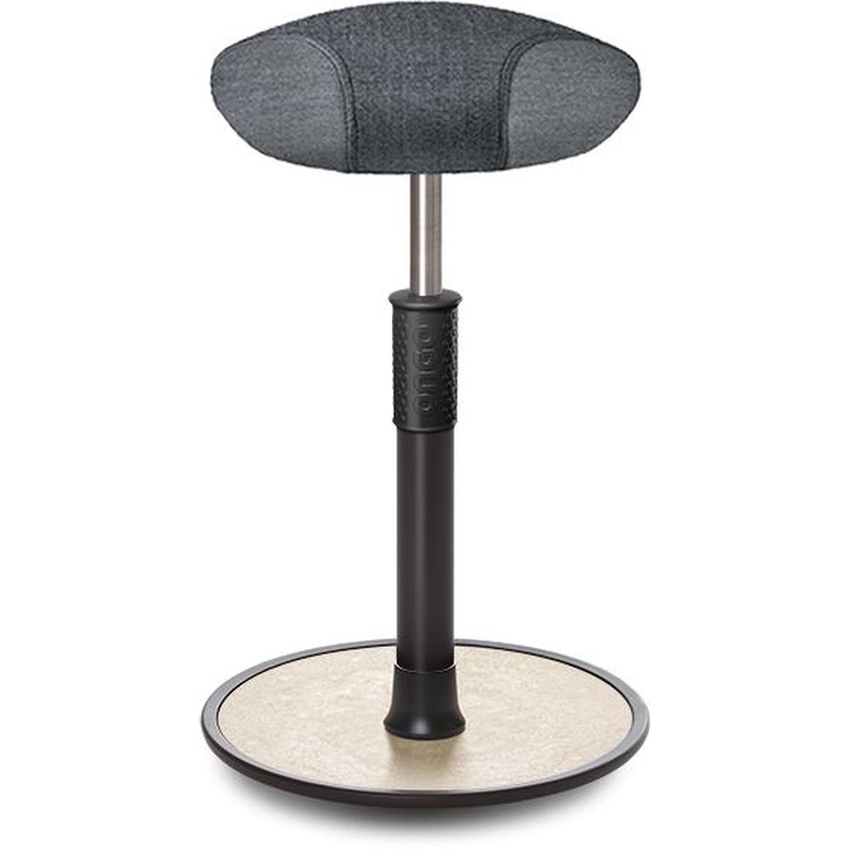 Ongo, Bürostuhl, Sitz- Stehhocker Free Tall Triangel Camira Rivet Anthrazit schwarz /creme