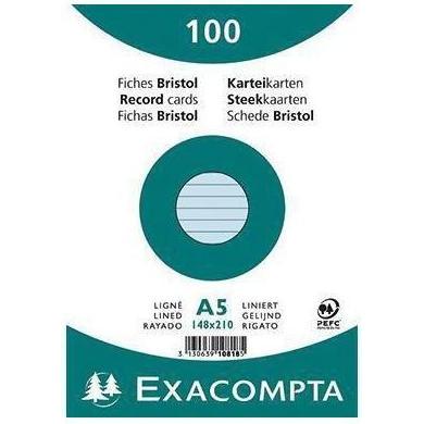 Thumbnail - Exacompta, Karteikarten, Karteikarten (148 x 210 mm, 205 g/m², 100 x)