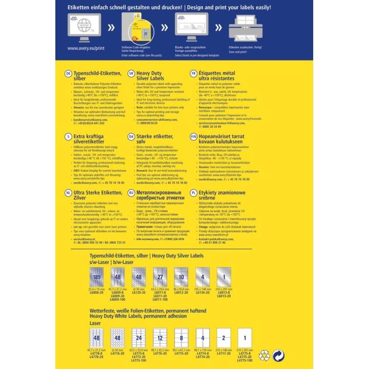 Actual product image Avery Nameplate labels