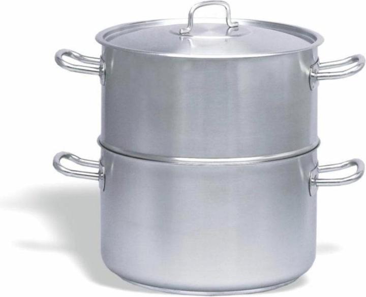 Vollrath Inox Pro Steamer Set con coperchio Ø24cm H:14cm 6.3lt (24 cm, Acciaio inossidabile)