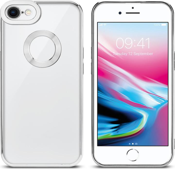Actual product image Cadorabo TPU Chrome case with camera protection for Apple iPhone 7 / 7S / 8 / SE 2020 (Apple iPhone 7, Apple iPhone SE (2nd Gen))