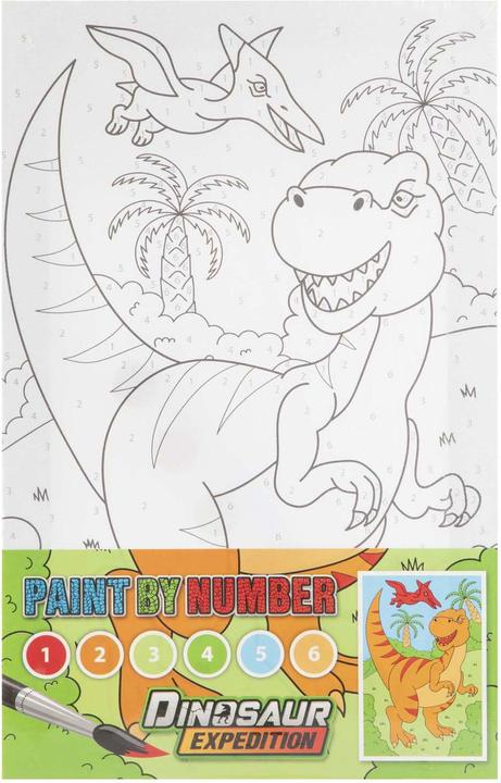 Actual product image Grafix Dino paint-by-numbers colour set (assorted - 1 piece)
