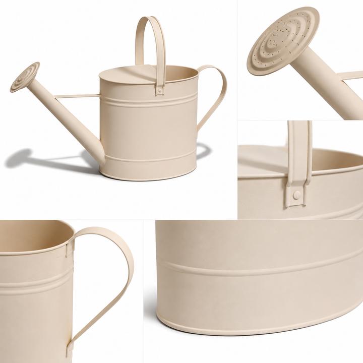 Produktbild Mojawo Giesskanne Blechkanne Metallkanne Kanne Dekokanne Creme 7,5 Liter (7.50 l)