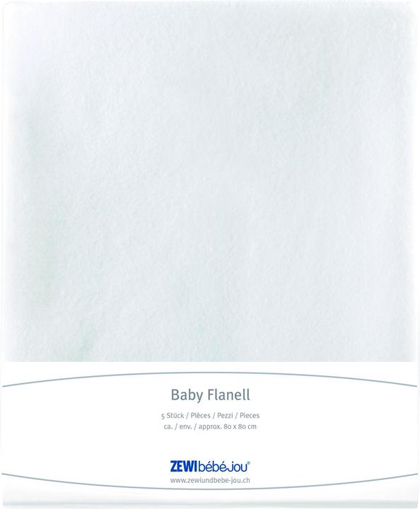 Produktbild Zewi Baby-Flanell ein Beutel zu 5 Stk. (80 cm, 80 cm)