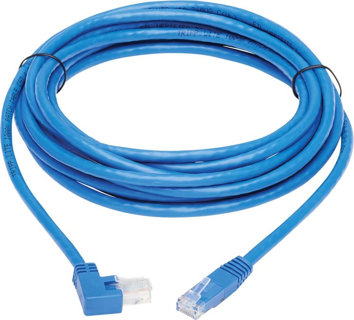 Produktbild Eaton Right-Angle Cat6 Gigabit Molded UTP Ethernet Cable RJ45 Right-Angle M to RJ45m Blue (U/UTP, CAT6, 4.60 m)