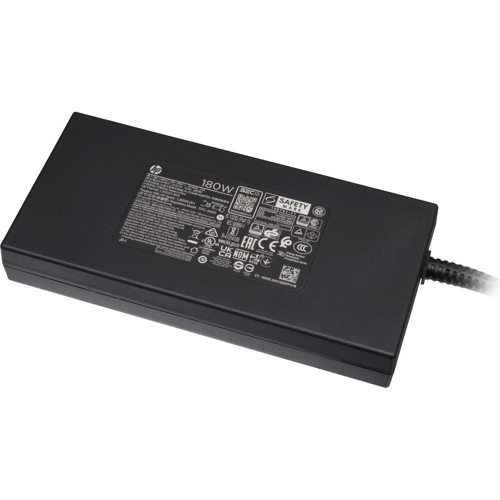 HP L56595-001 (180 W), Notebook Netzteil, Schwarz