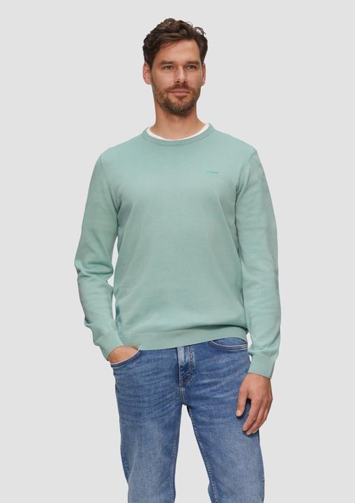Produktbild S.Oliver Strickpullover Strickpullover mit Logo-Stickerei (S)