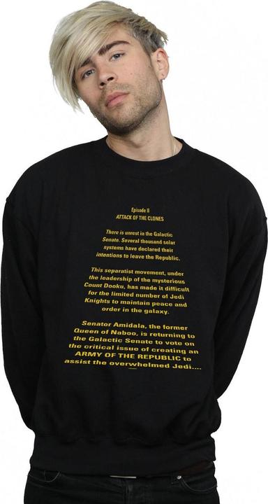 Immagine prodotto Star Wars Attack Of The Clones Opening Crawl Felpa Uomo (3XL)