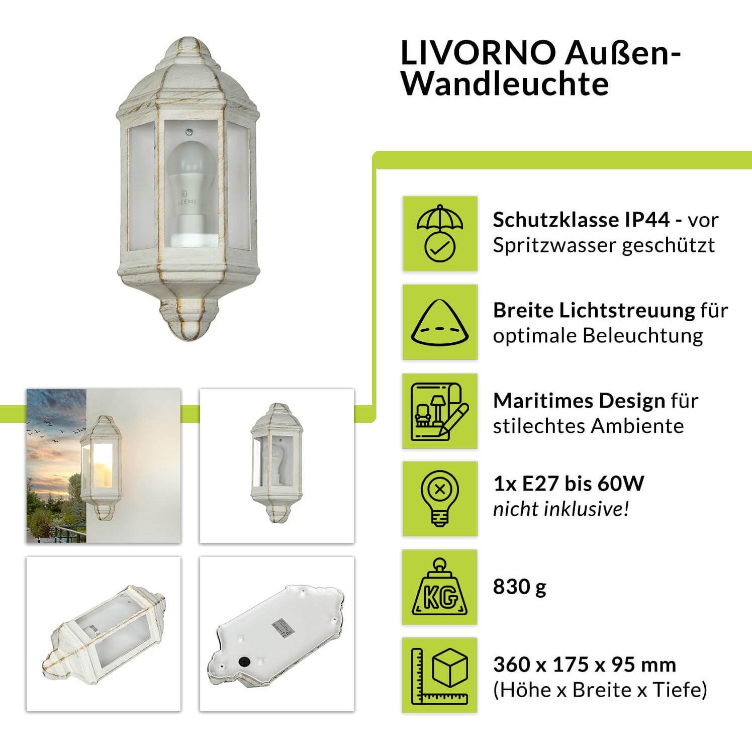 Thumbnail - Licht-Erlebnisse, Gartenbeleuchtung, Livorno (E27, IP44)