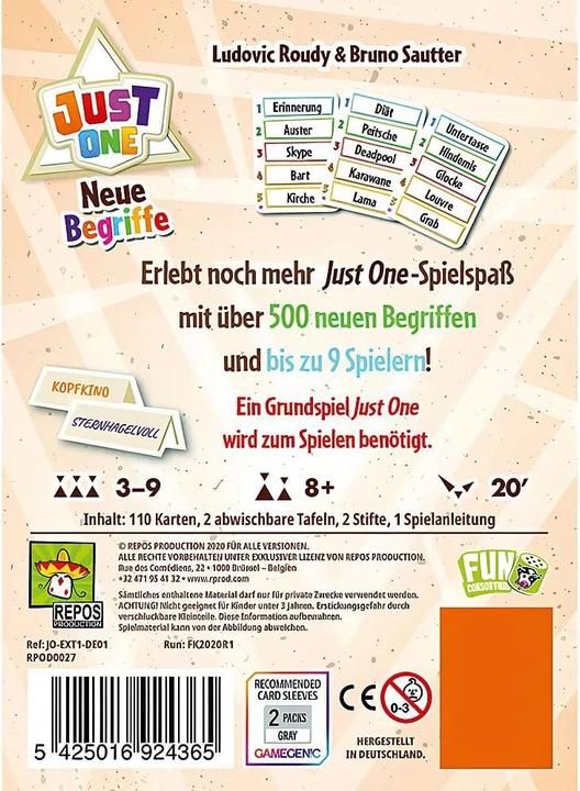 Actual product image Asmodée Just One - New terms (extension) (German, 3 - 9 Players)