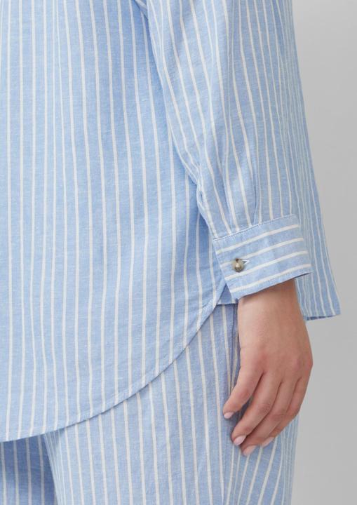 Immagine prodotto S.Oliver Bluse Gestreifte Bluse aus Leinenmix mit überschnittenen Schultern (46)